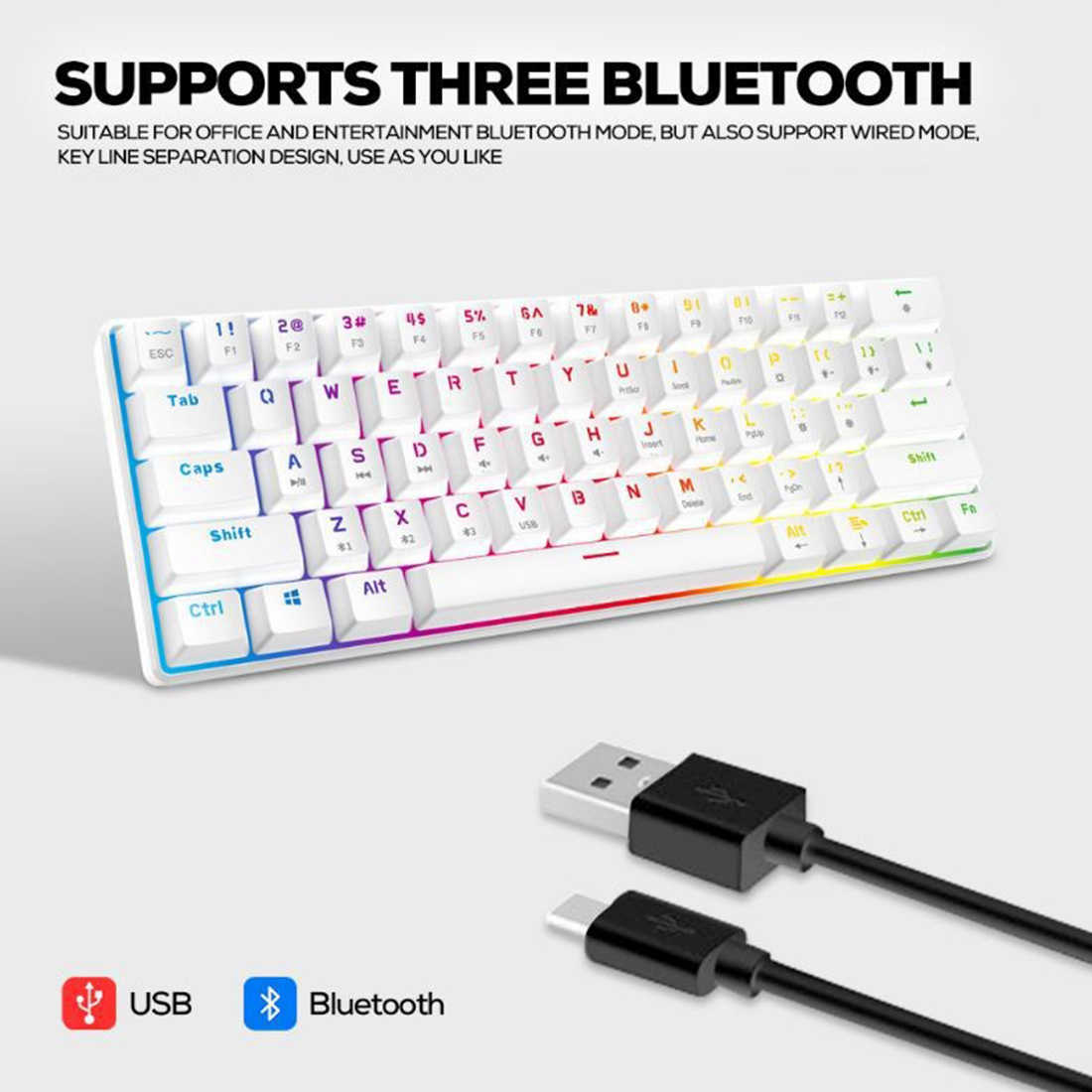 S61 GAMING KEYBOARD 60% (BLACK/WHITE) S61 GAMING KEYBOARD 60% (BLACK/WHITE)